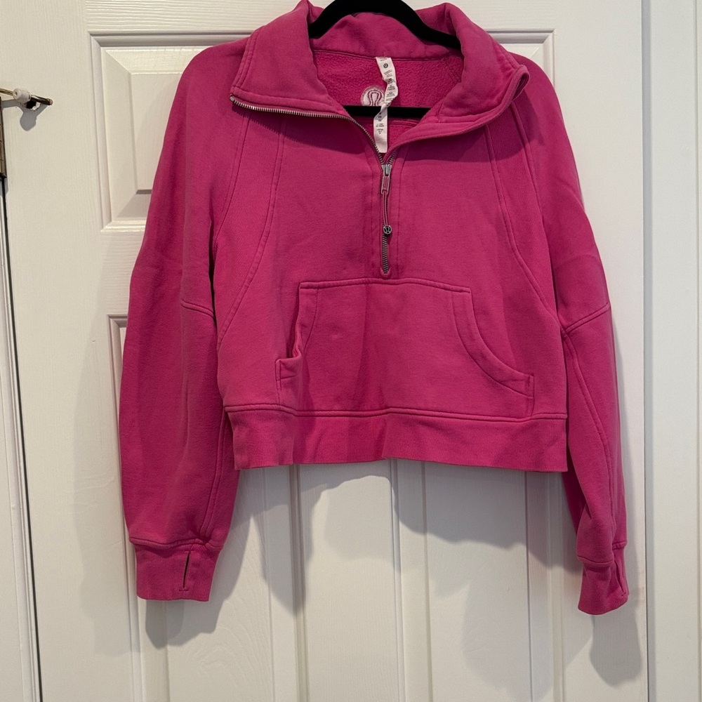 Lulu Lemon Scuba Pow Pink Half-Zip Pullover XS/S